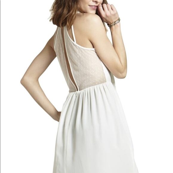 BCBGENERATION ivory mesh illusion dress - Picture 2 of 7